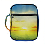 Sunrise Meadow Print Front Pocket Bible Bag