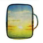 Sunrise Meadow Print Front Pocket Bible Bag