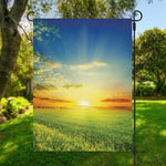 Sunrise Meadow Print Garden Flag