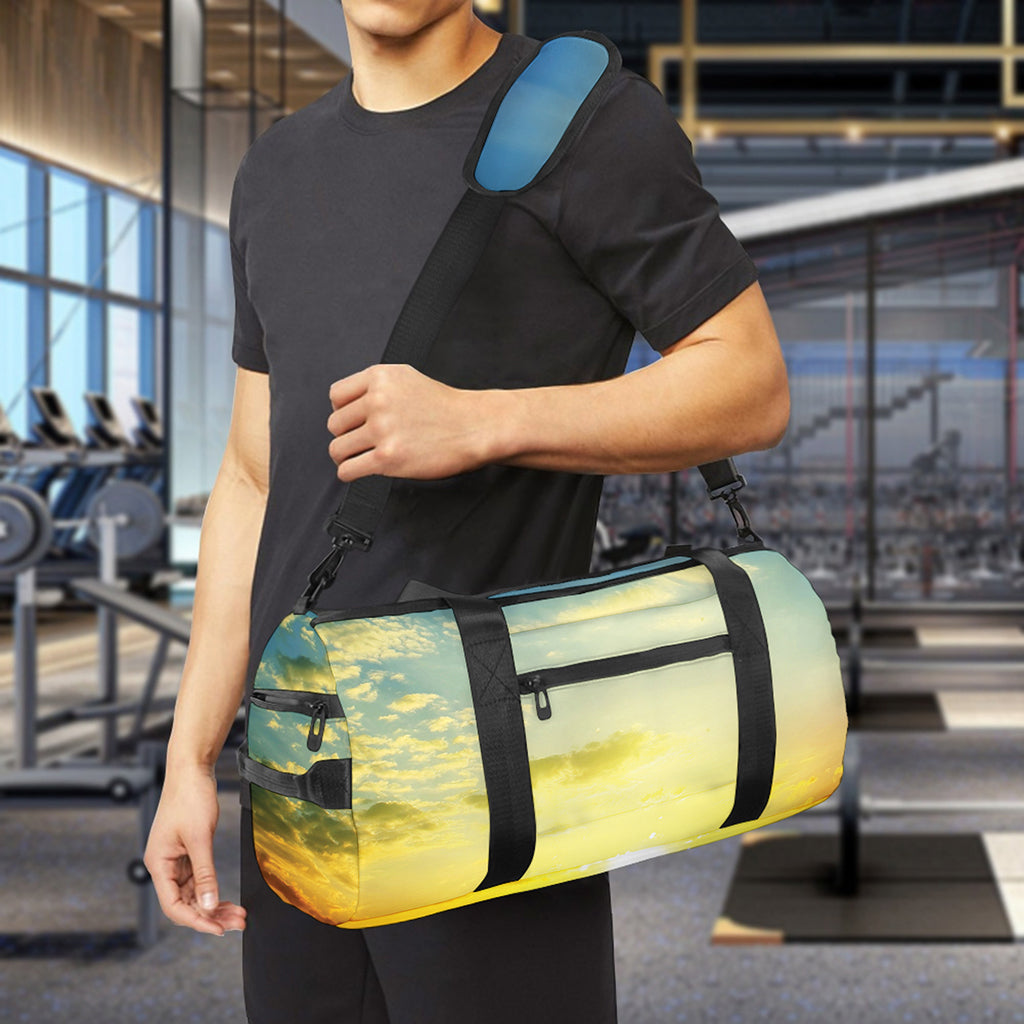 Sunrise Meadow Print Gym Bag
