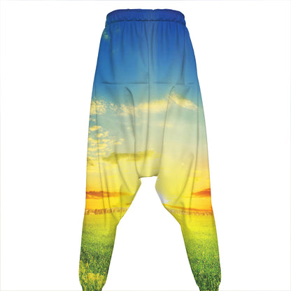 Sunrise Meadow Print Hammer Pants