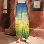 Sunrise Meadow Print Harem Pants