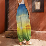 Sunrise Meadow Print Harem Pants