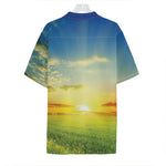Sunrise Meadow Print Hawaiian Shirt