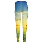 Sunrise Meadow Print High-Waisted Pocket Leggings