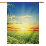 Sunrise Meadow Print House Flag