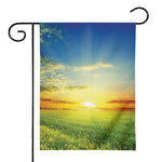 Sunrise Meadow Print House Flag