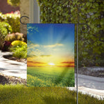 Sunrise Meadow Print House Flag
