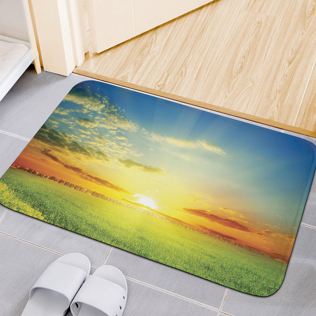 Sunrise Meadow Print Indoor Door Mat