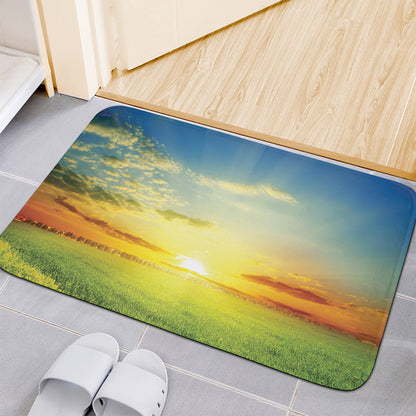 Sunrise Meadow Print Indoor Door Mat