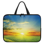 Sunrise Meadow Print Laptop Sleeve With Handle