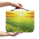 Sunrise Meadow Print Leather Bible Cover