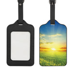 Sunrise Meadow Print Luggage Tag