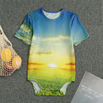 Sunrise Meadow Print Men's Bodysuit