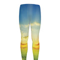 Sunrise Meadow Print Men's Leggings