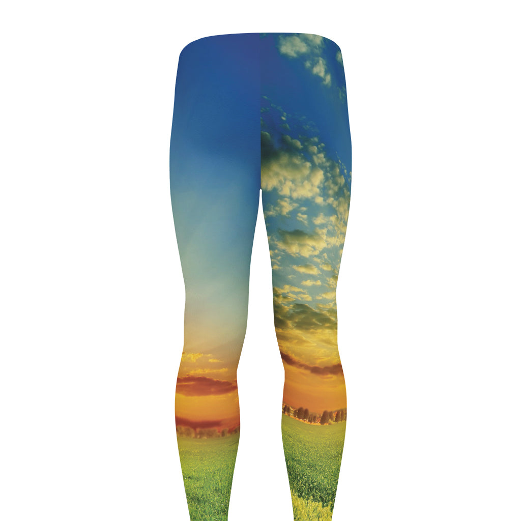 Sunrise Meadow Print Men's leggings