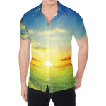 Sunrise Meadow Print Men's Shirt