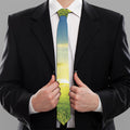 Sunrise Meadow Print Necktie