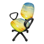 Sunrise Meadow Print Office Chair Cover