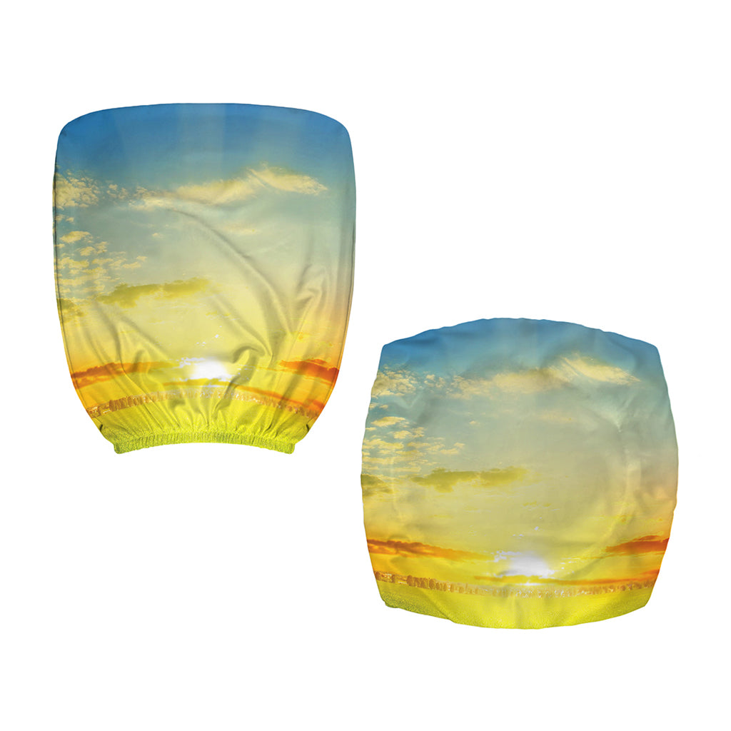 Sunrise Meadow Print Office Chair Cover