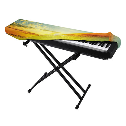 Sunrise Meadow Print Piano Keyboard Cover