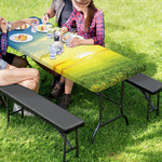 Sunrise Meadow Print Picnic Table Cover