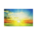Sunrise Meadow Print Polyester Flag