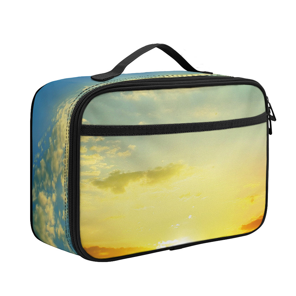 Sunrise Meadow Print Portable Lunch Bag