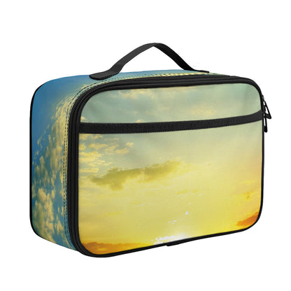 Sunrise Meadow Print Portable Lunch Bag