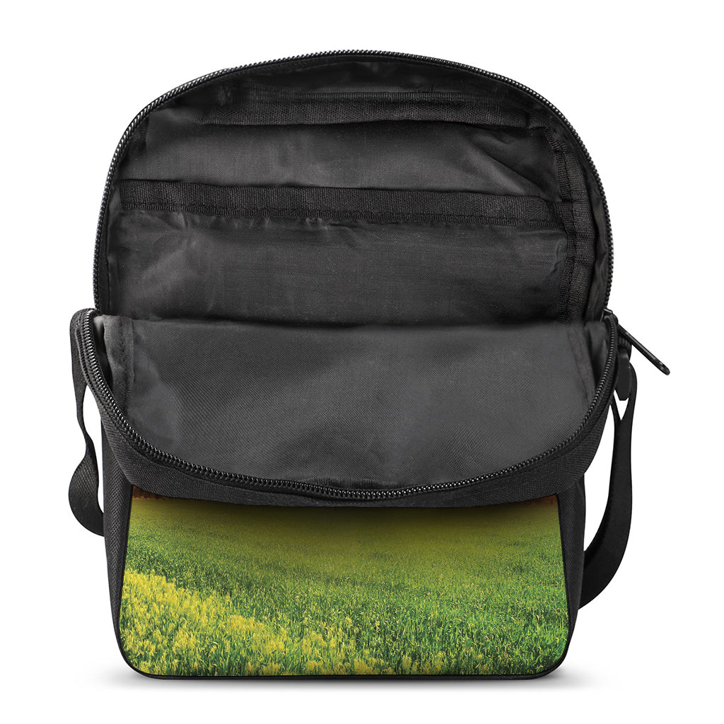 Sunrise Meadow Print Rectangular Crossbody Bag