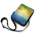 Sunrise Meadow Print Rectangular Crossbody Bag