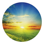 Sunrise Meadow Print Round Blanket