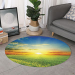 Sunrise Meadow Print Round Rug