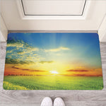 Sunrise Meadow Print Rubber Doormat