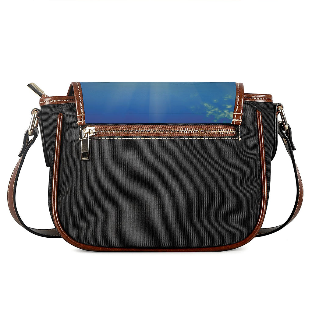 Sunrise Meadow Print Saddle Bag