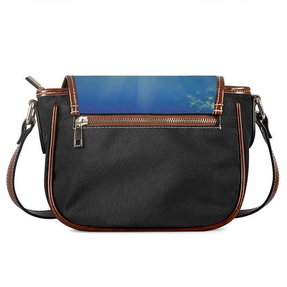 Sunrise Meadow Print Saddle Bag