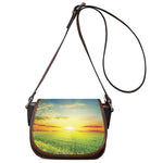 Sunrise Meadow Print Saddle Bag
