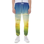 Sunrise Meadow Print Scuba Joggers