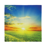 Sunrise Meadow Print Silk Bandana
