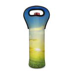 Sunrise Meadow Print Single Neoprene Wine Tote