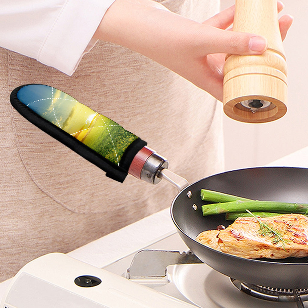 Sunrise Meadow Print Skillet Handle Cover