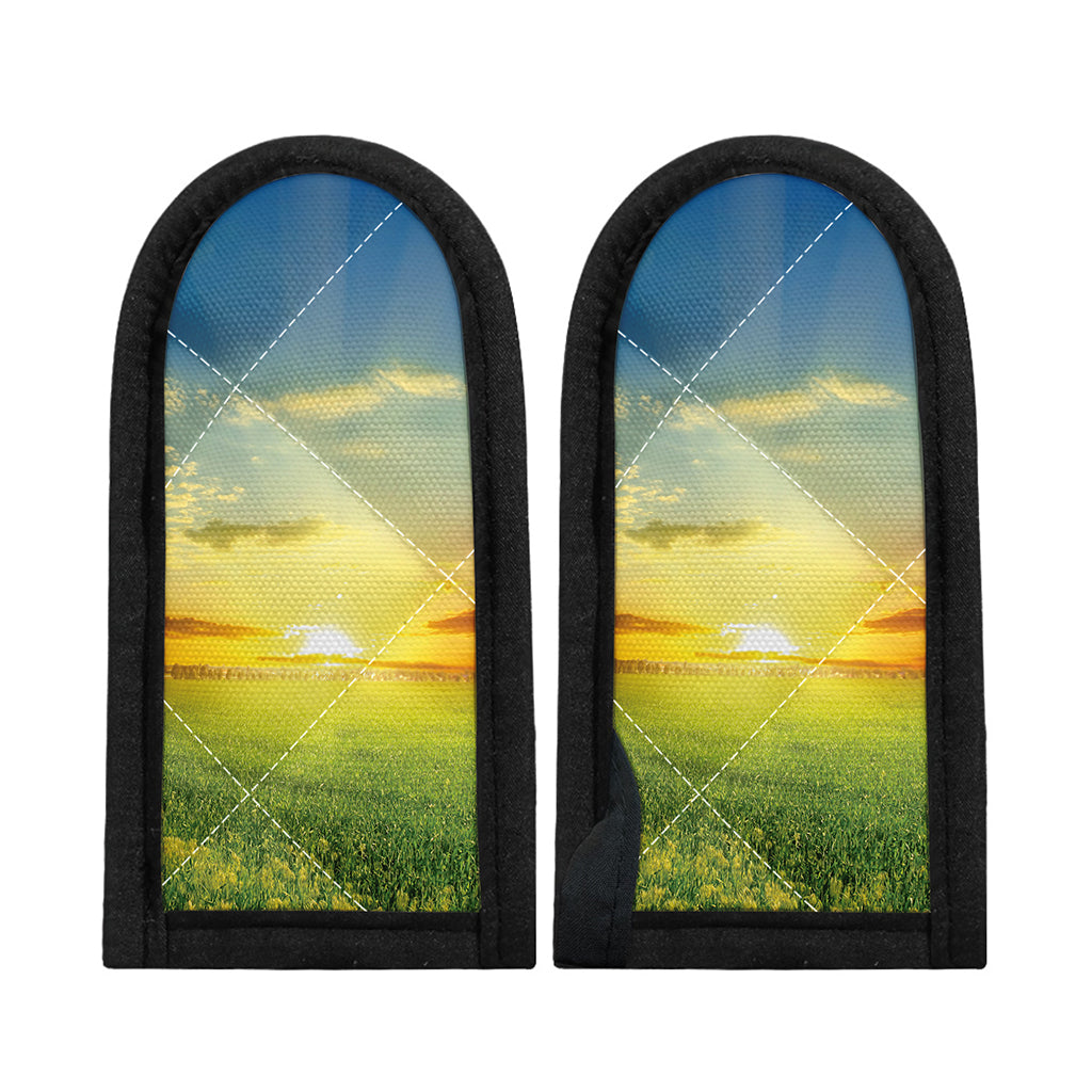 Sunrise Meadow Print Skillet Handle Cover