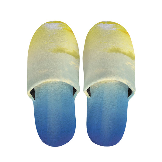 Sunrise Meadow Print Slippers