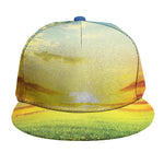 Sunrise Meadow Print Snapback Cap