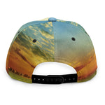 Sunrise Meadow Print Snapback Cap