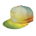 Sunrise Meadow Print Snapback Cap