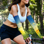 Sunrise Meadow Print Sun Protection Arm Sleeves