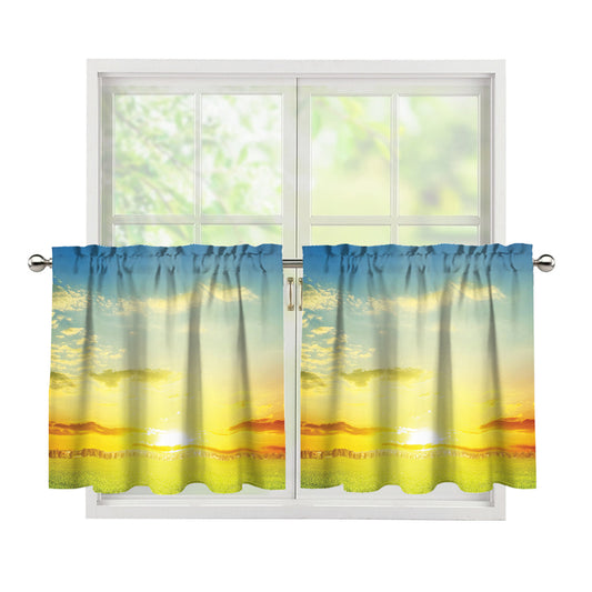 Sunrise Meadow Print Tier Curtains