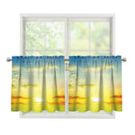 Sunrise Meadow Print Tier Curtains