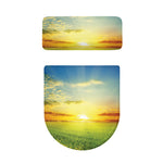Sunrise Meadow Print Toilet Lid And Tank Cover Set
